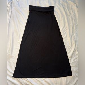 Global Girlfriend Black Cotton Maxi Skirt 🤍